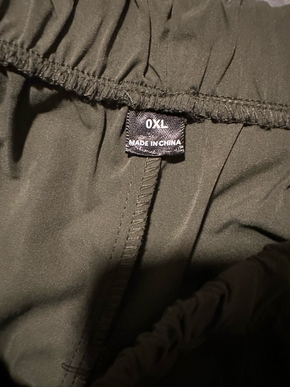Wide Leg Olive Green Pull-On Barrel Pants Size XL - Picture 2 of 2